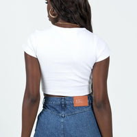 Classic Crop Tee White
