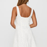 You Can Embroidered Mini Dress White