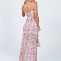 Emily Maxi Dress Pink Floral