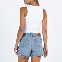 Tropicana Denim Shorts Mid Blue Wash