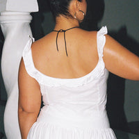 Isadoria Frill Top White Curve