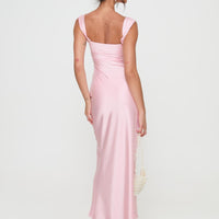 Azura Off The Shoulder Maxi Dress Pink