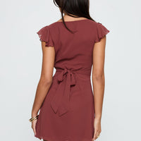 I Guess So Mini Dress Currant