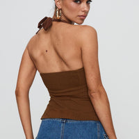 Isabetta Halter Top Chocolate