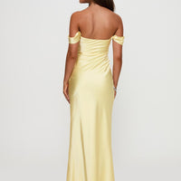 Azura Off The Shoulder Maxi Dress Yellow