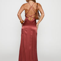 Catch You Up Beaded Maxi Dress Red