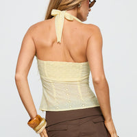 Isabetta Halter Top Lemon