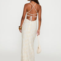 Starcrossed Halter Maxi Dress Cream