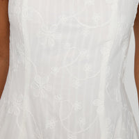 You Can Embroidered Mini Dress White