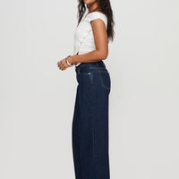 Darla Low Rise Straight Leg Jean Dark Blue Wash