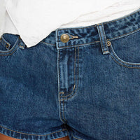 Dreamful Low Rise Mini Denim Short Mid Wash