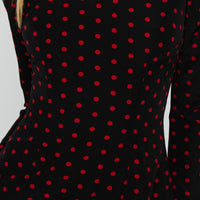 Addisen Long Sleeve Mini Dress Polka Dot