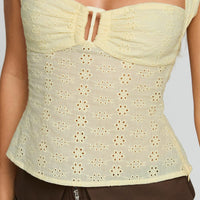 Isabetta Halter Top Lemon