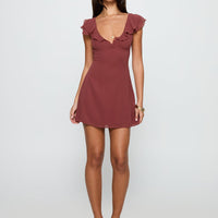 I Guess So Mini Dress Currant