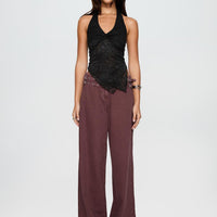 Alviera Lace Halter Top Black