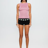 No Pretending Top Pink Glitter