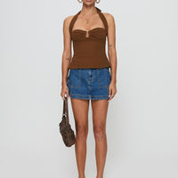 Isabetta Halter Top Chocolate