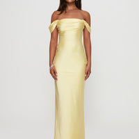 Azura Off The Shoulder Maxi Dress Yellow