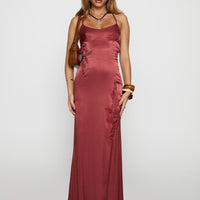 Catch You Up Beaded Maxi Dress Red