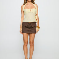 Isabetta Halter Top Lemon