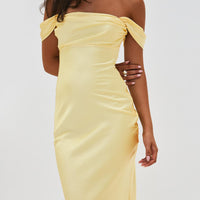 Azura Off The Shoulder Maxi Dress Yellow