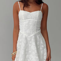 New Chapters Broderie Mini Dress White