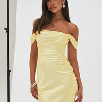 Azura Off The Shoulder Maxi Dress Yellow