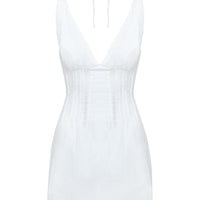 Austria Drop Waist Mini Dress White
