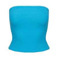 Baseline Strapless Rib Top Blue