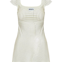 Lucienna Polka Dot Mini Dress White / Black