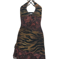 Syrefena Halter Mini Dress Multi Petite