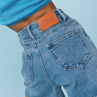 Tropicana Denim Shorts Mid Blue Wash