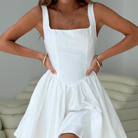 Straplie Mini Dress White