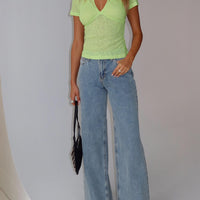 Darla Low Rise Straight Jean Vintage Blue Wash