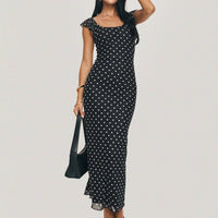 Sandberg Maxi Dress Black Polka Dot
