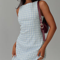 Alfalfa Mini Dress Blue Check
