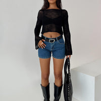 Saldana Shorts Mid Blue Denim