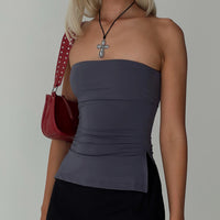Strutter Strapless Top Slate