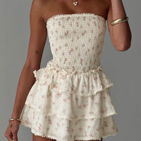 Sunkiss Frill Mini Dress Floral