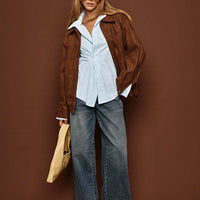 Paltrow Mid Rise Wide Leg Cargo Jeans Mid Blue Wash