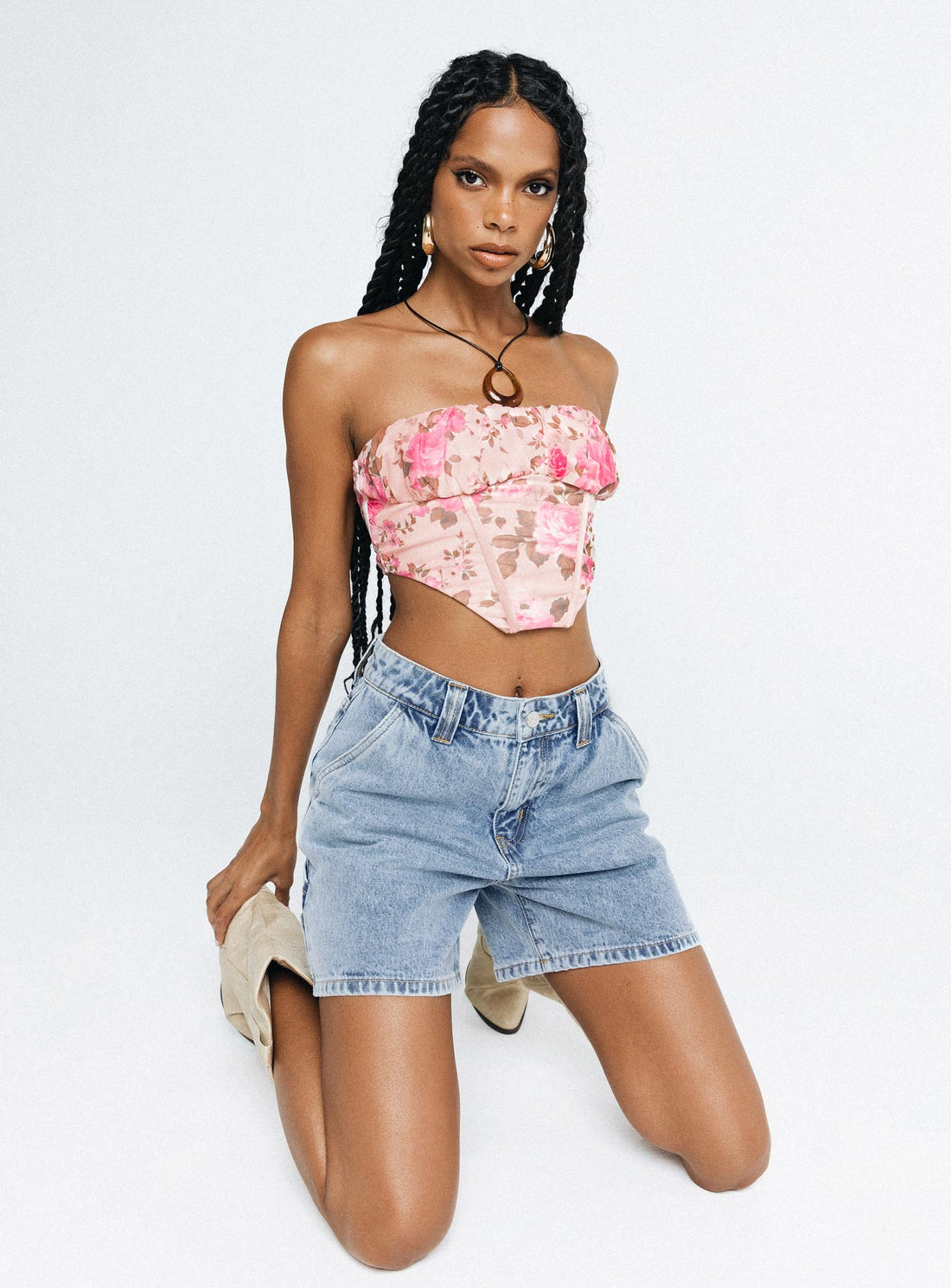 Lou Carpenter Denim Shorts Light Wash Lower Impact