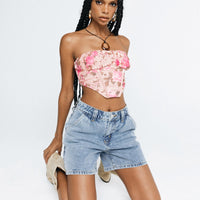 Lou Carpenter Denim Shorts Light Wash Lower Impact