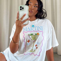 Martini Oversized Tee White