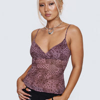 Thank The Angels Backless Top Purple