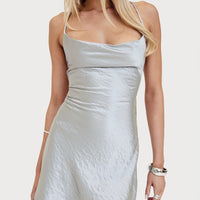 Celena Mini Dress Metallic Silver