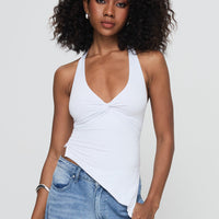 Chilli Halter Top White
