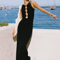 Dejonge Ring Sleeveless Maxi Dress Black
