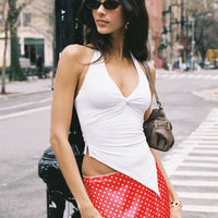 Chilli Halter Top White