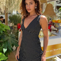 Nellie Mini Dress Black Polka Dot