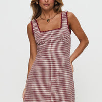 Dasha Mini Dress Red Check